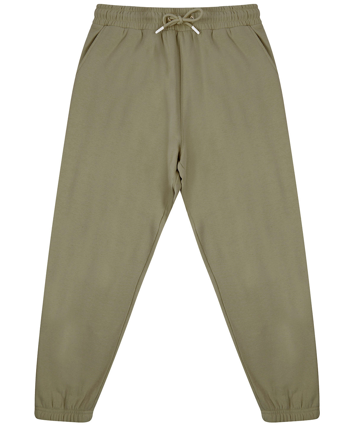 Unisex sustainable fashion cuffed joggers | khaki