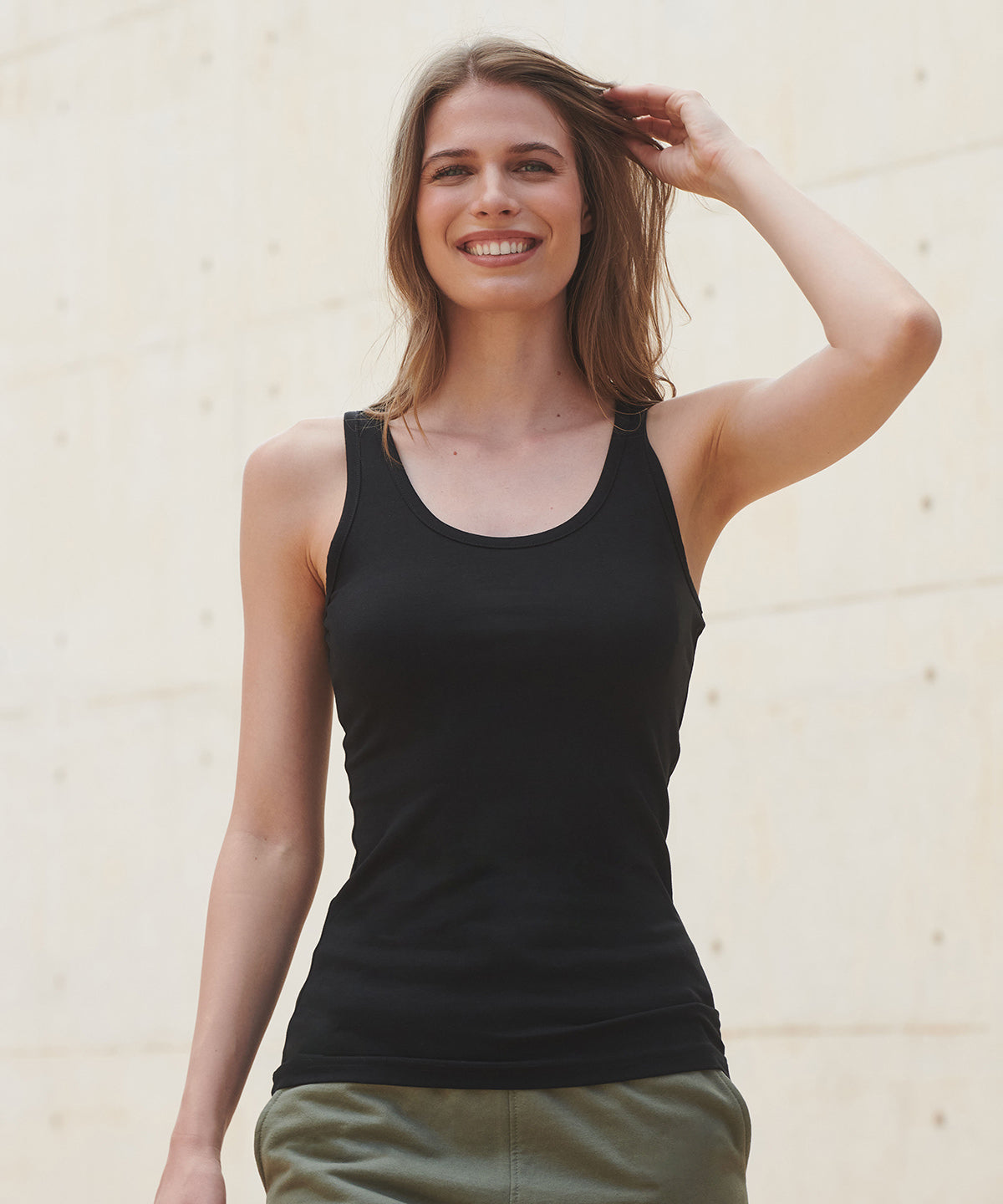 Womens feel good stretch vest | black