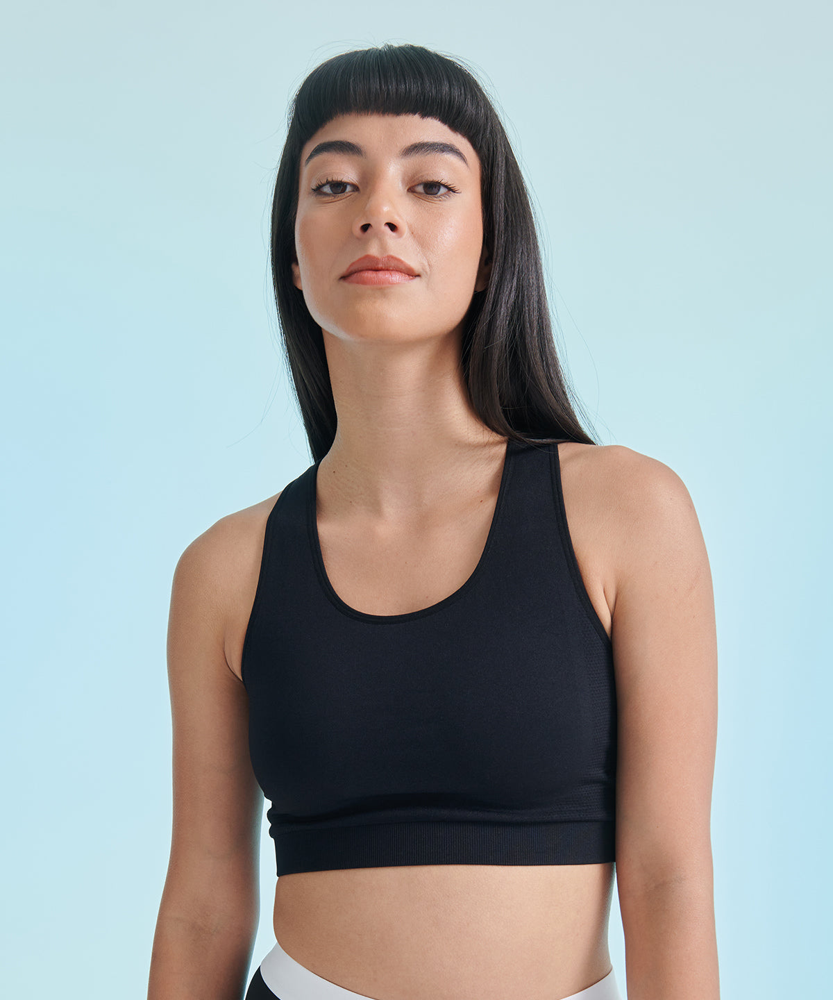 Womens workout cropped top | black