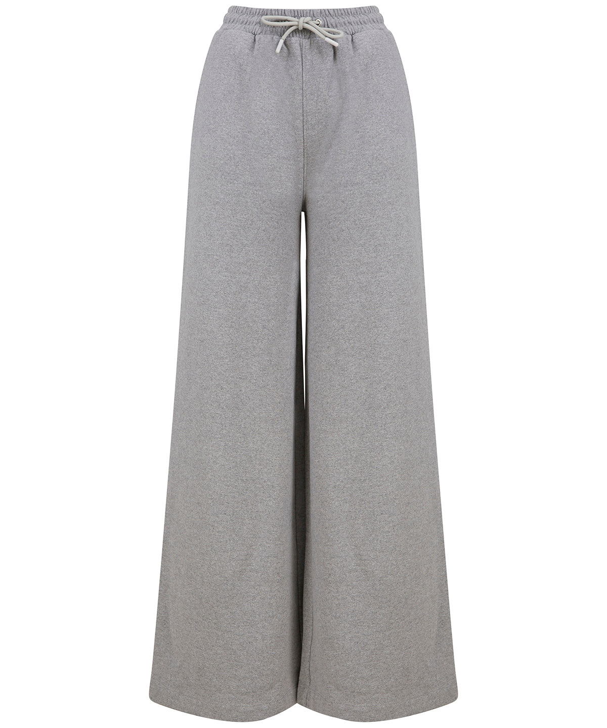 Womens sustainable fashion wide leg joggers | heather grey