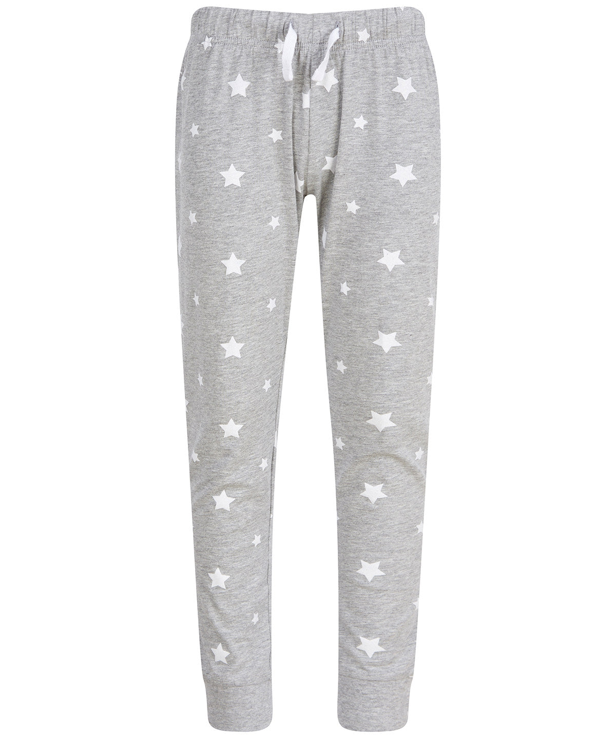 Kids cuffed lounge pants | heather grey/white stars