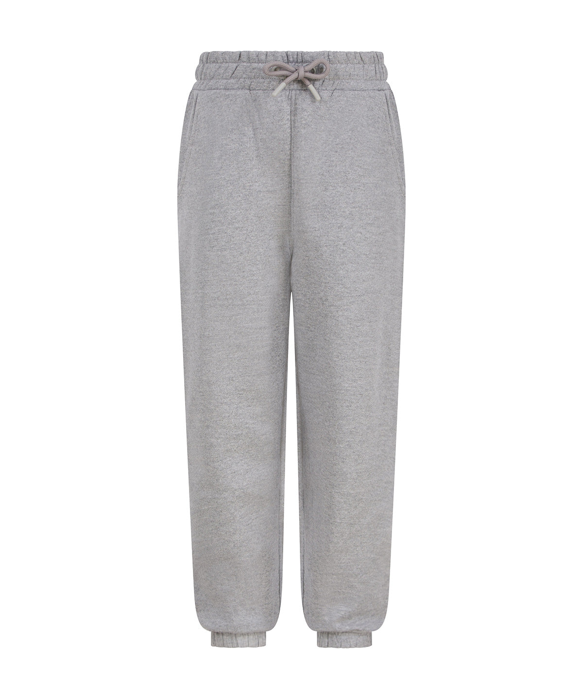 Kids sustainable fashion cuffed joggers | heather grey