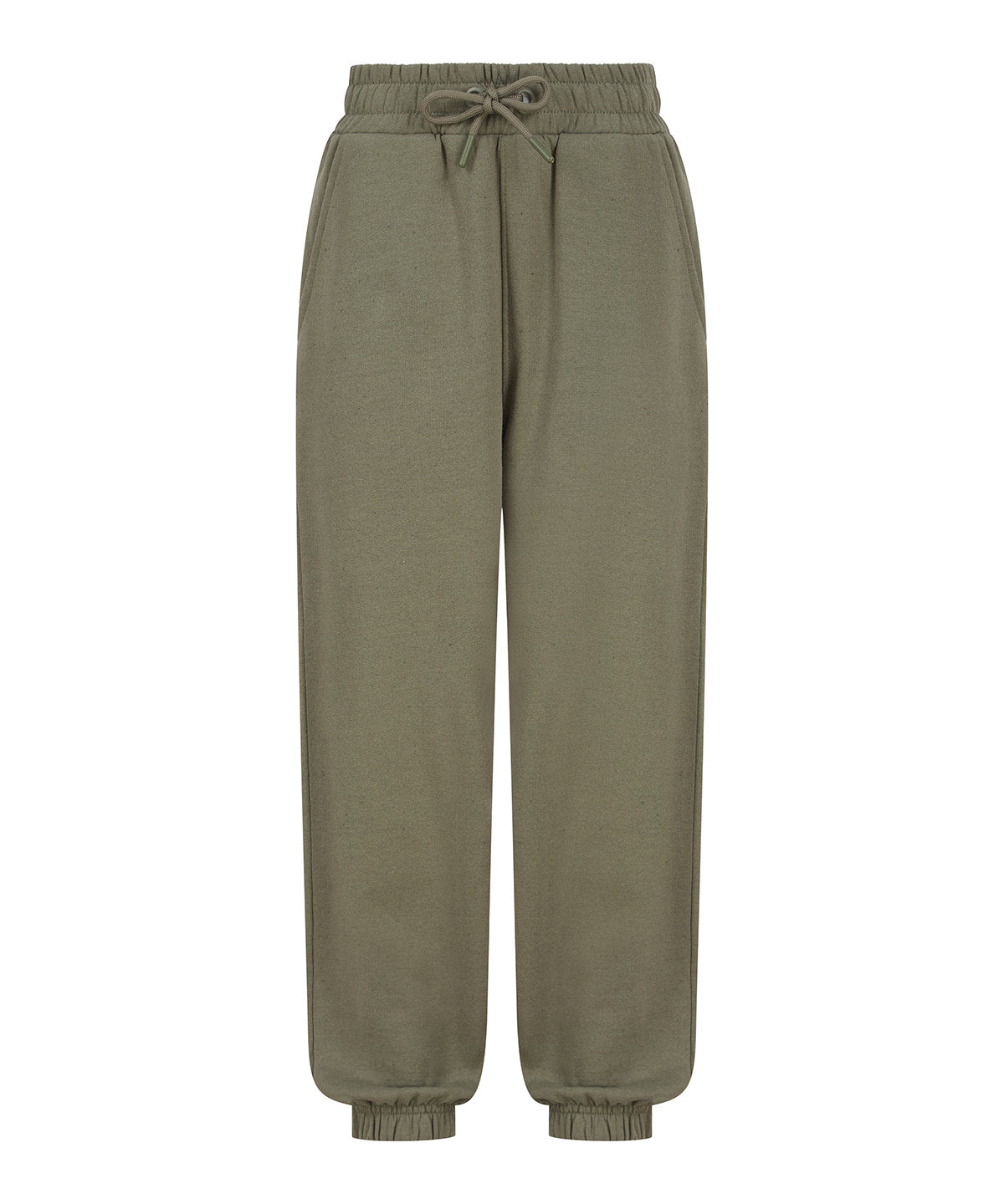 Kids sustainable fashion cuffed joggers | khaki