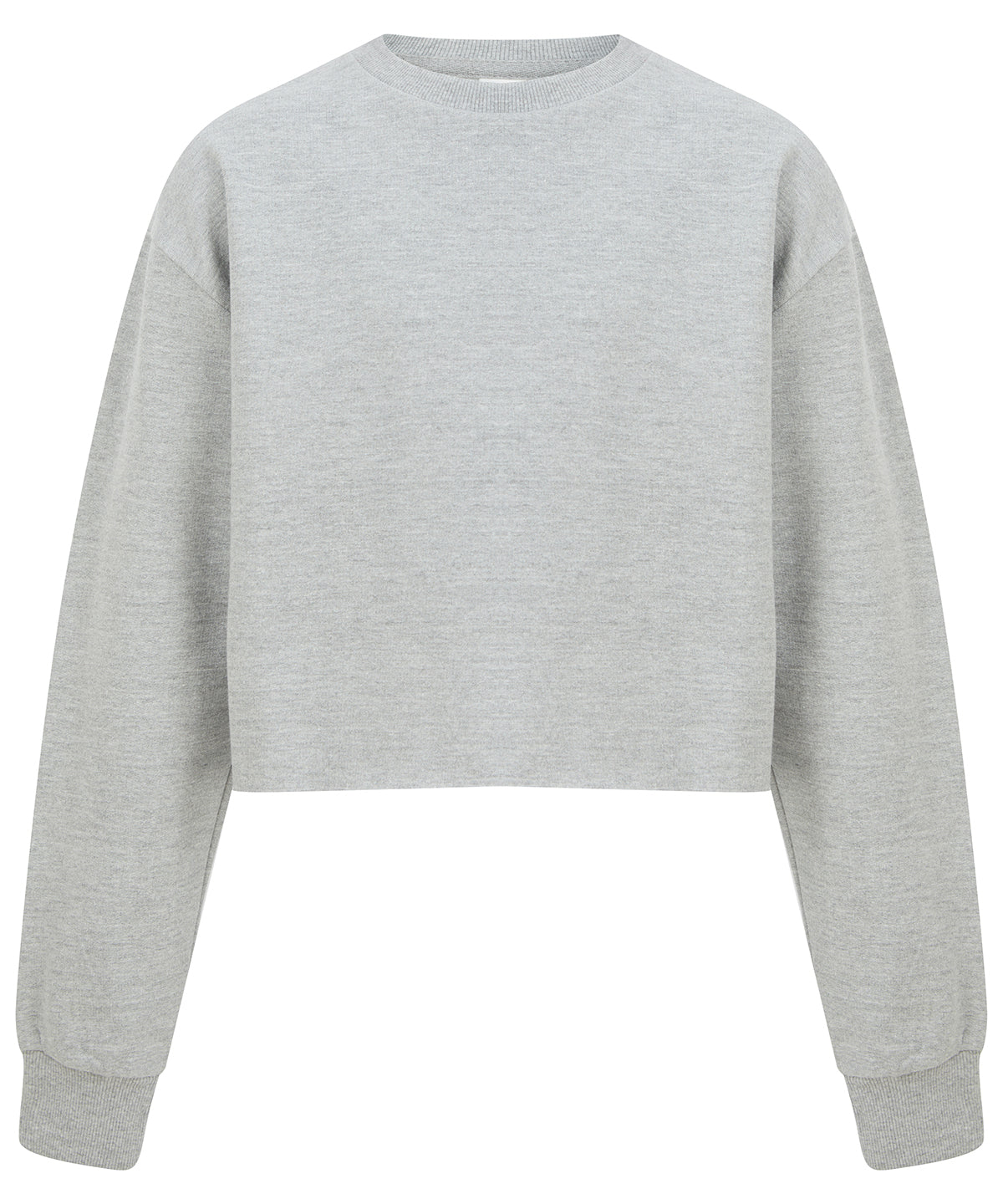Kids cropped slounge sweat | heather grey
