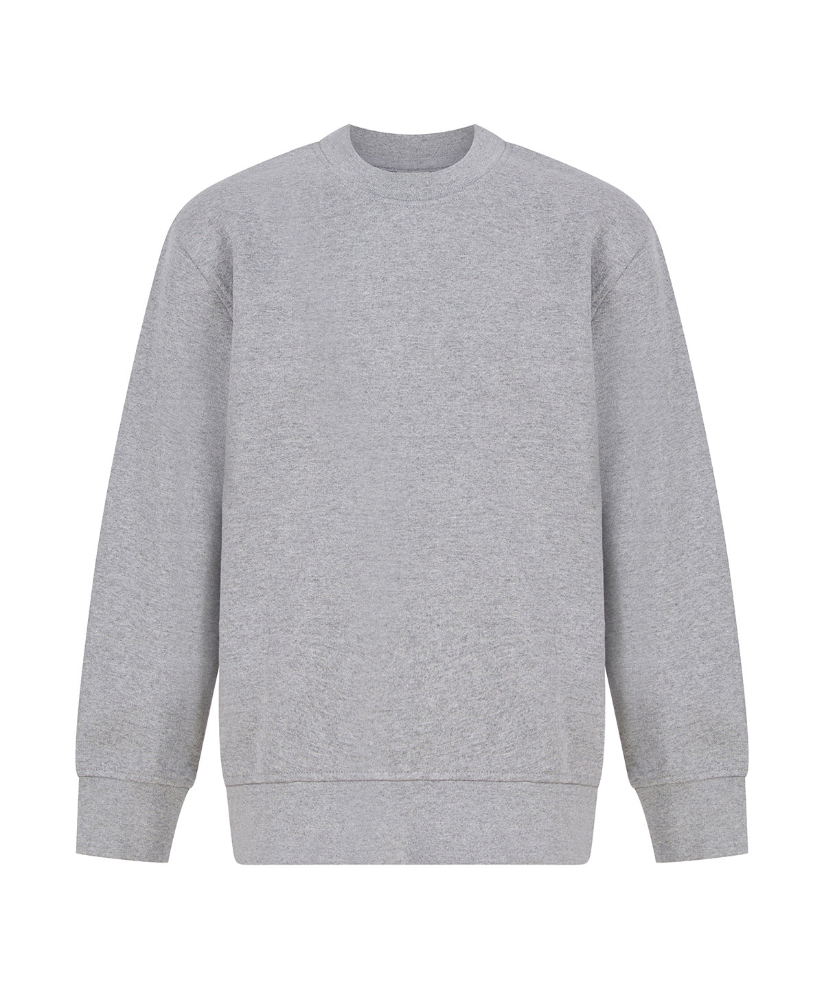 Kids sustainable fashion curved hem sweatshirt | heather grey