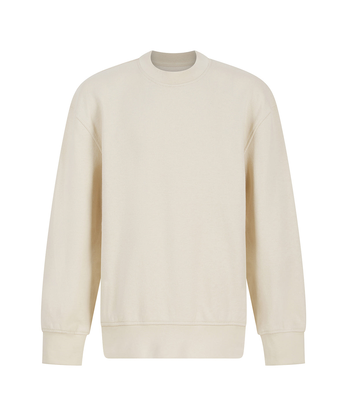 Kids sustainable fashion curved hem sweatshirt | light stone