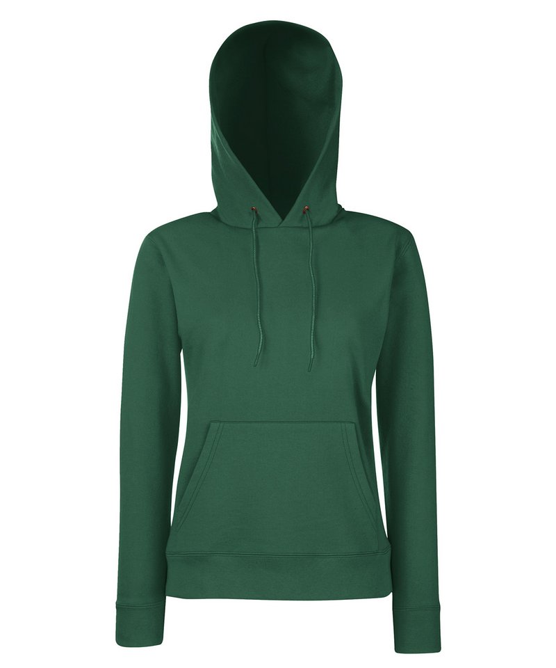 Womens Classic 80/20 hooded sweatshirt | Bottle Green