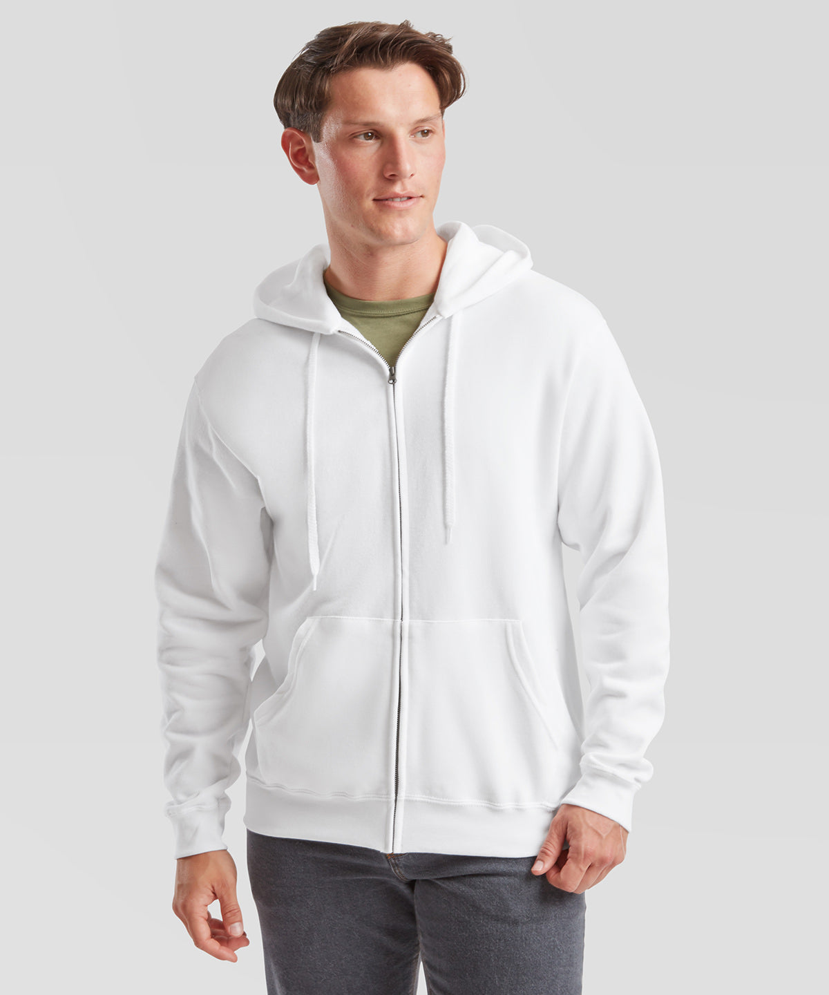 Classic 80/20 hooded sweatshirt jacket | dark heather grey
