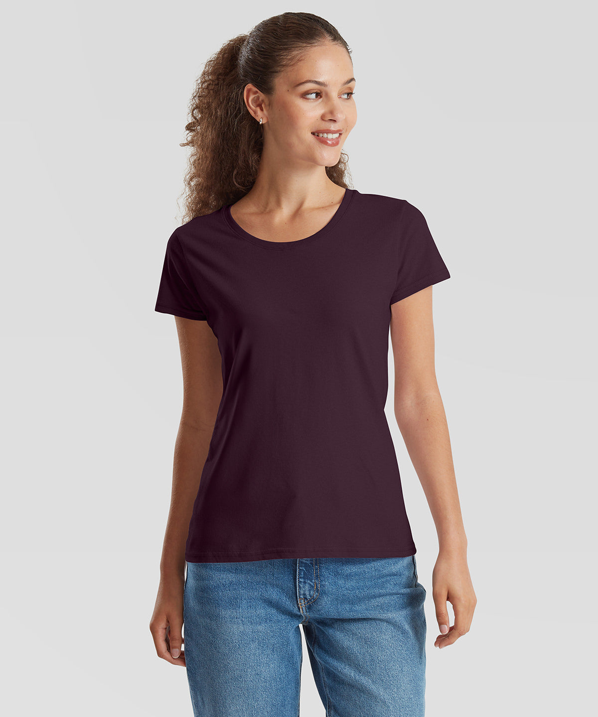 Womens Iconic 195 ringspun premium t-shirt | black