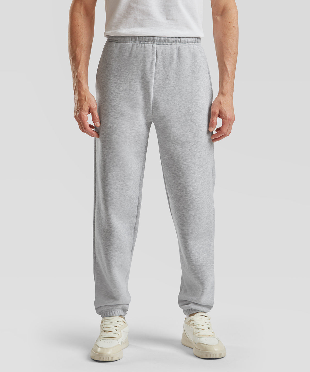 Premium 70/30 elasticated sweatpants | heather grey
