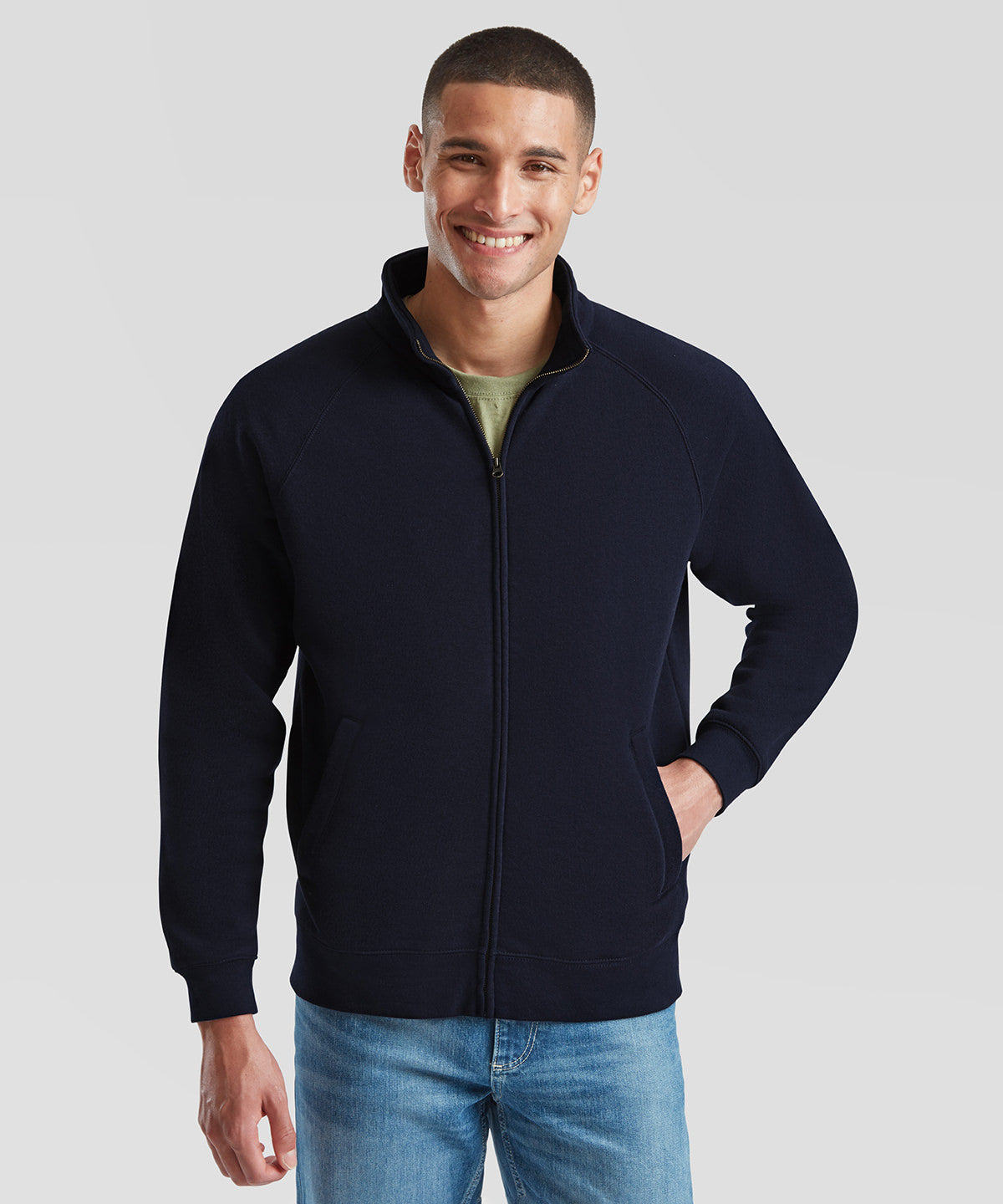 Premium 70/30 sweatshirt jacket | deep navy