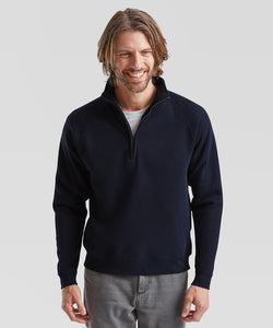 Premium 70/30 zip-neck sweatshirt | black