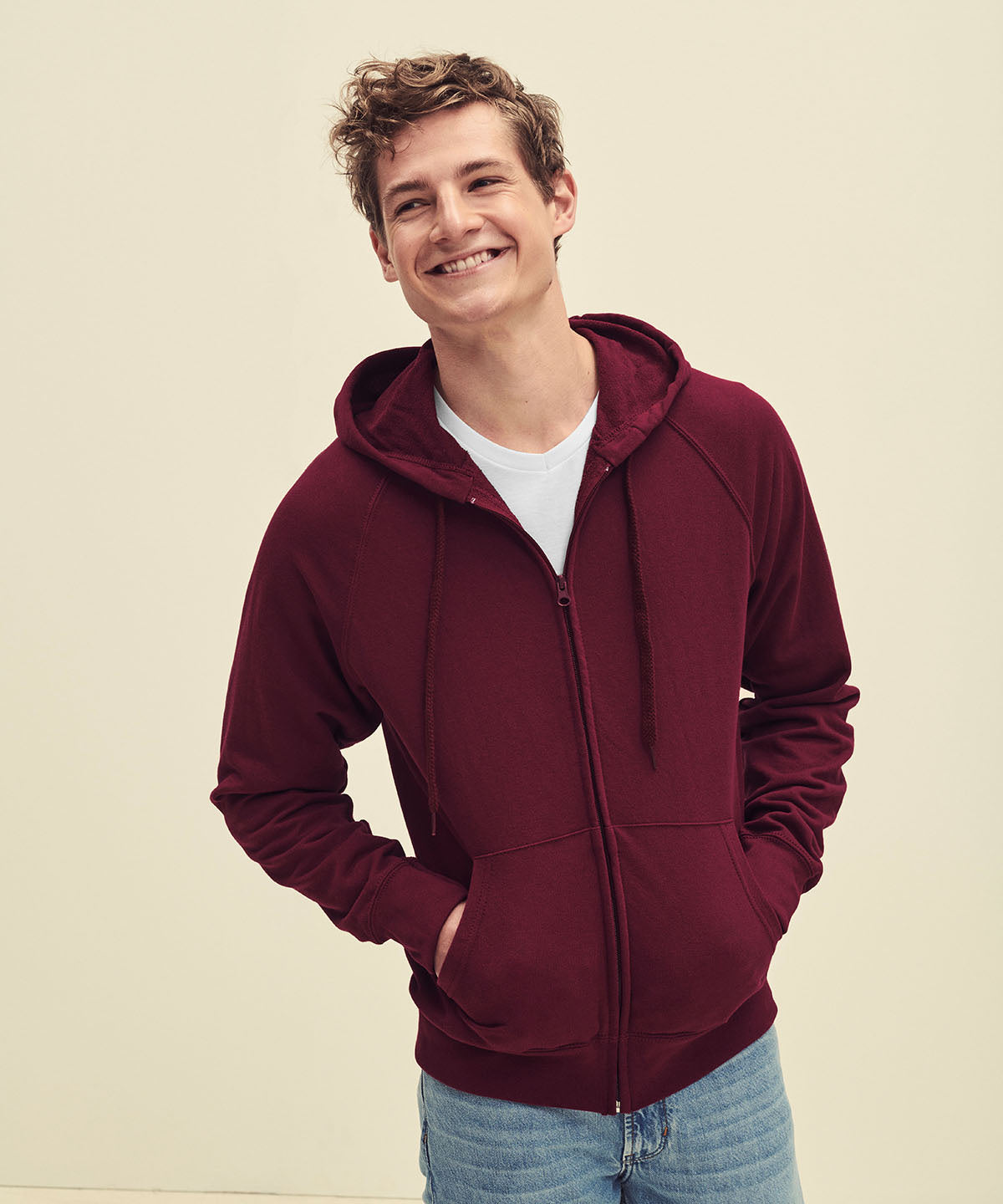Lightweight hooded sweatshirt jacket | Heather Grey