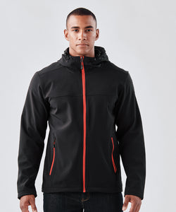 Orbiter softshell hoodie | Black/Dolphin