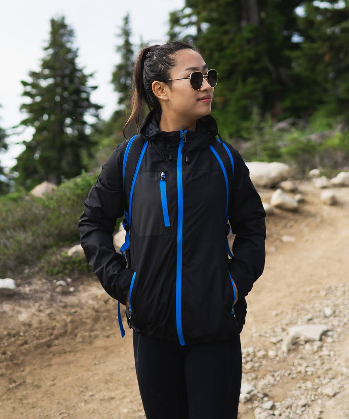 Womens Olympia shell | black/bright red