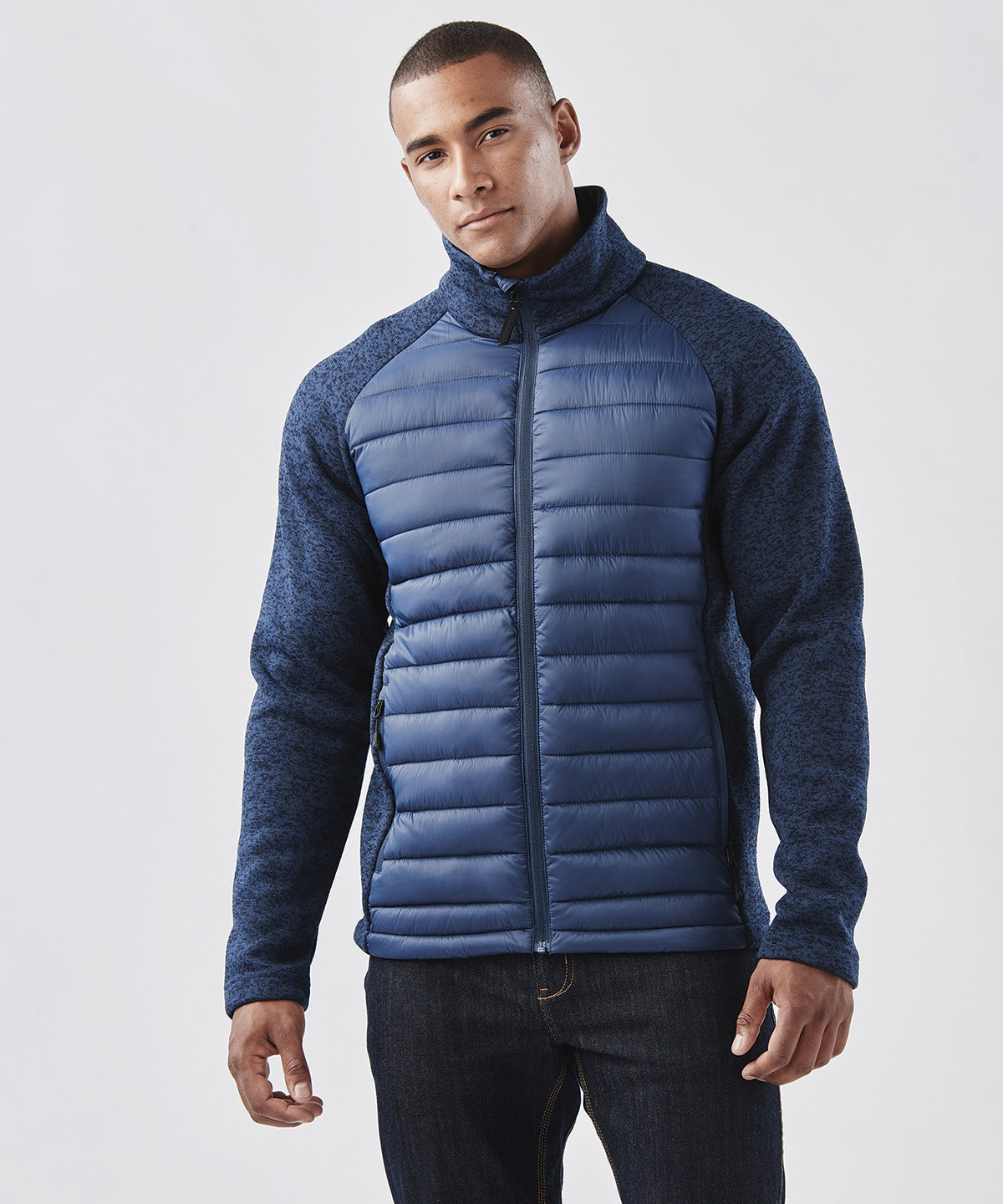 Narvik hybrid jacket | black/dolphin heather