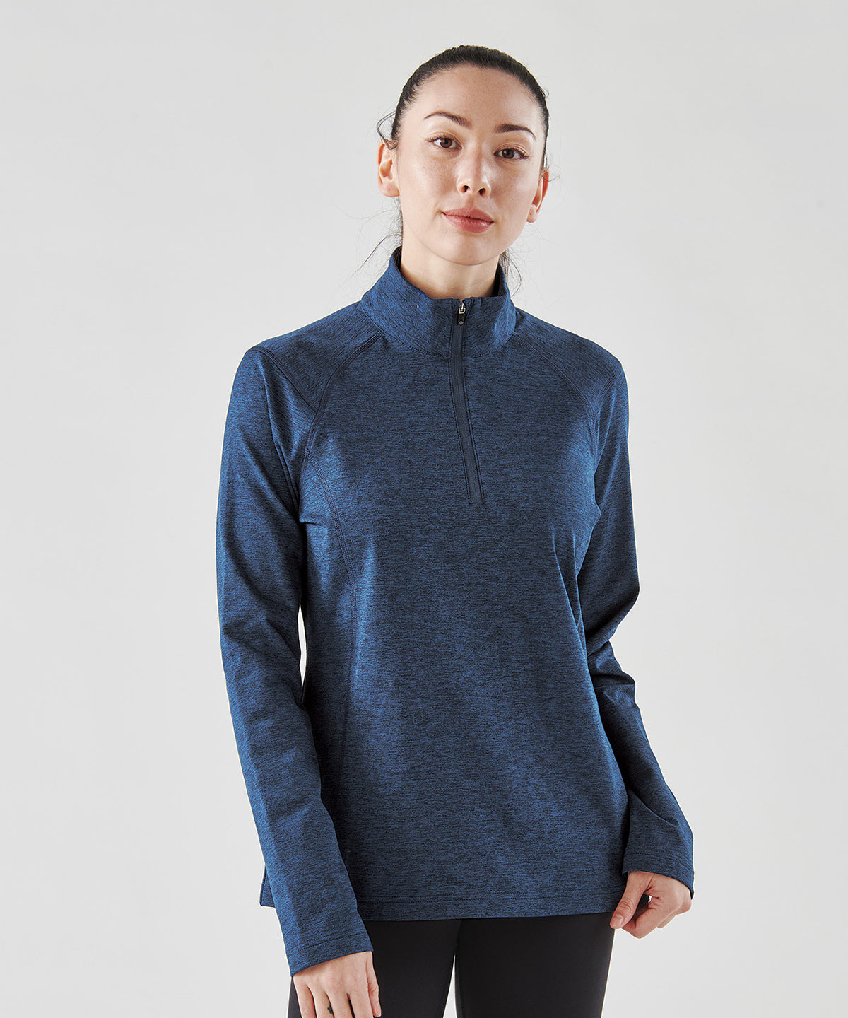 Womens Treeline -zip fleece | black heather