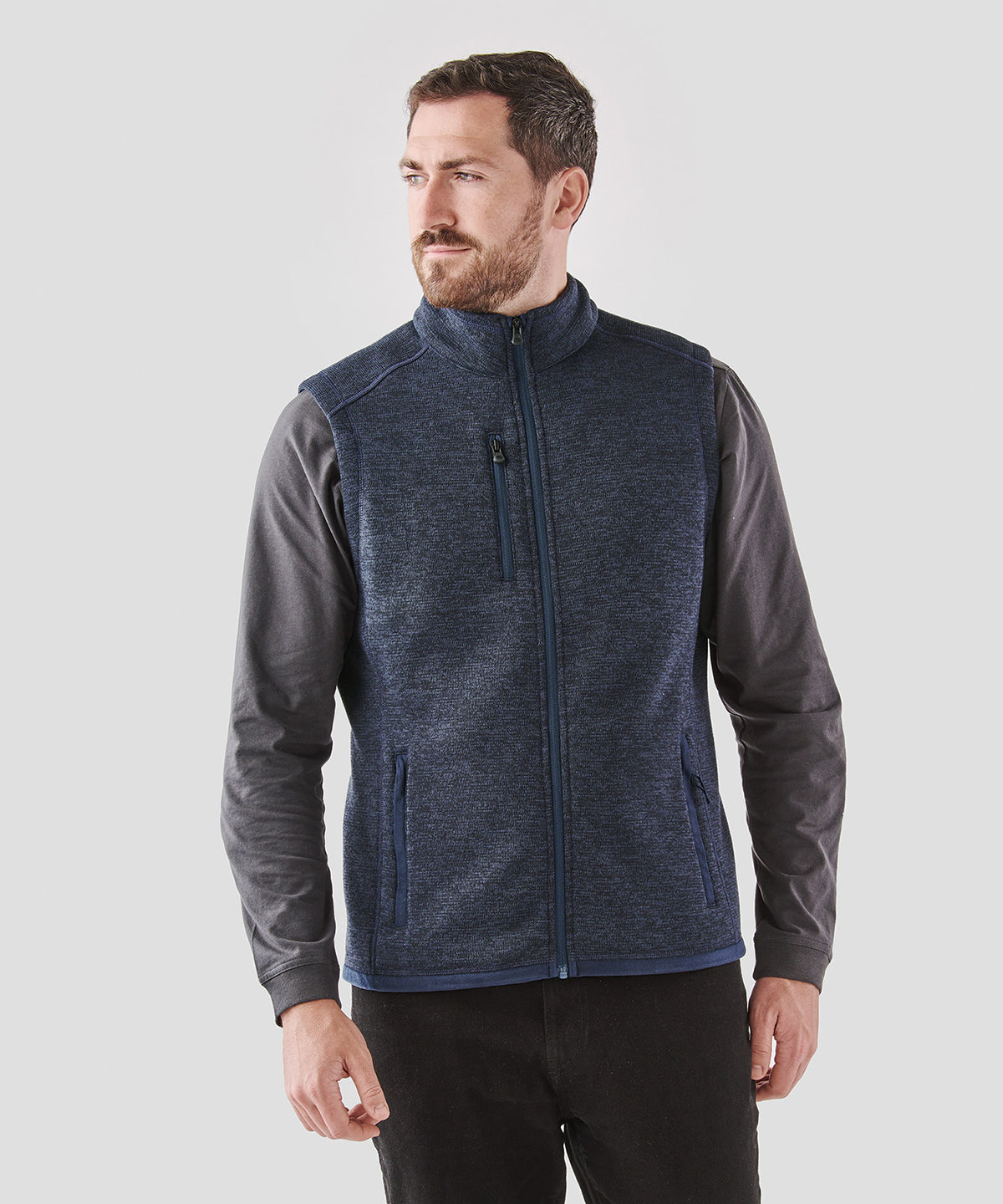Avalante fleece vest | black heather