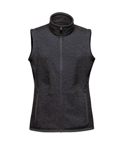 Womens Avalante fleece vest | black heather
