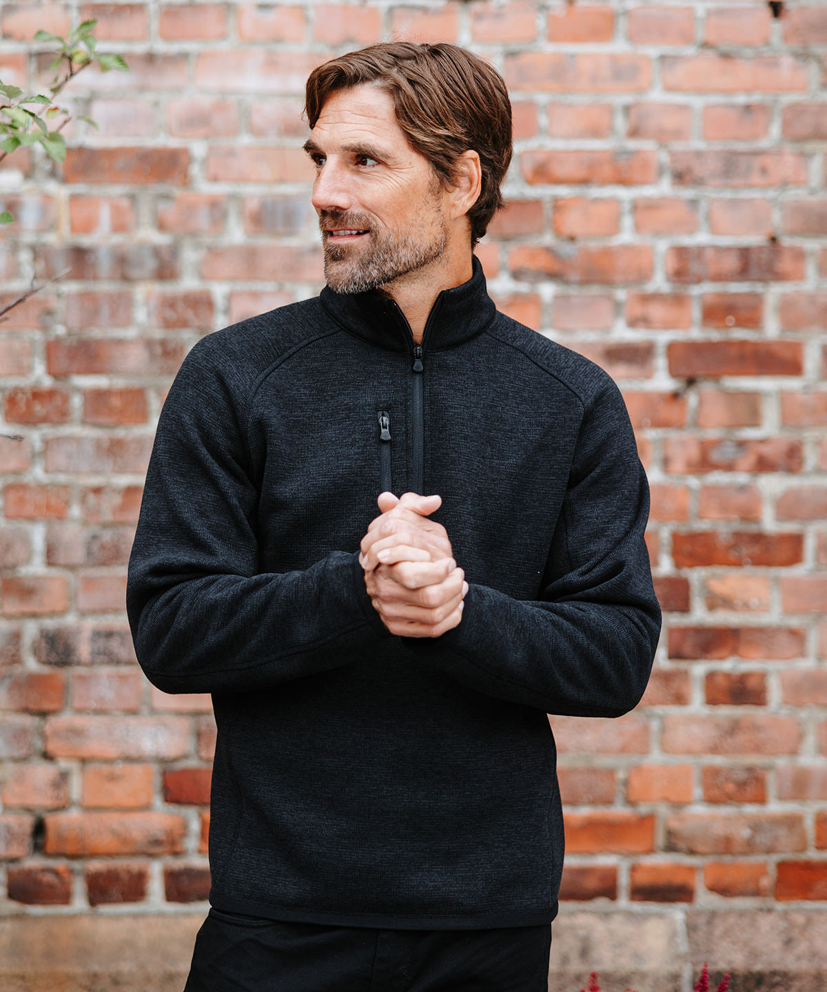 Avalante -zip fleece | black heather