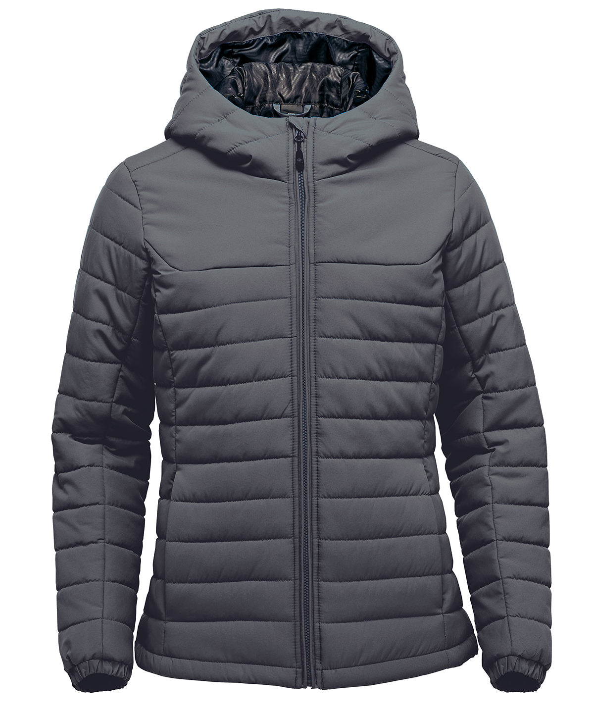 Womens Nautilus quilted hooded jacket | dolphin