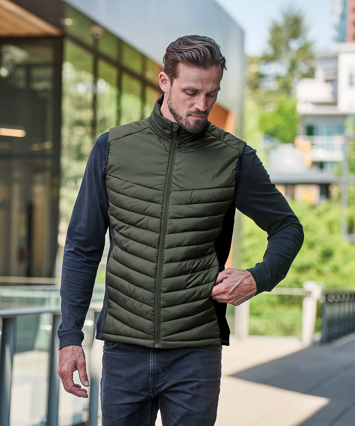 Montserrat thermal vest | granite/black