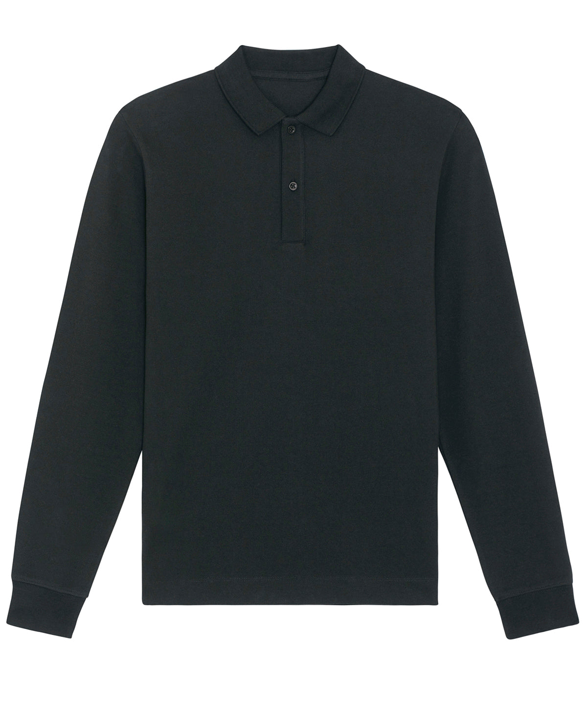 Prepster long sleeve unisex polo (STPU332) | Black