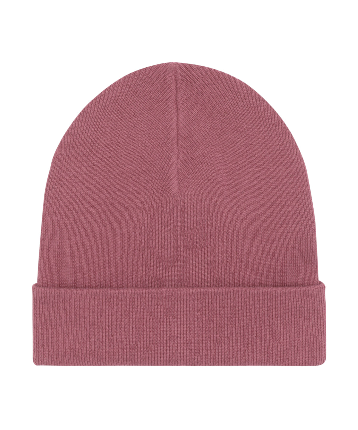 Rib beanie in unisex fit (STAU772) | hibiscus rose
