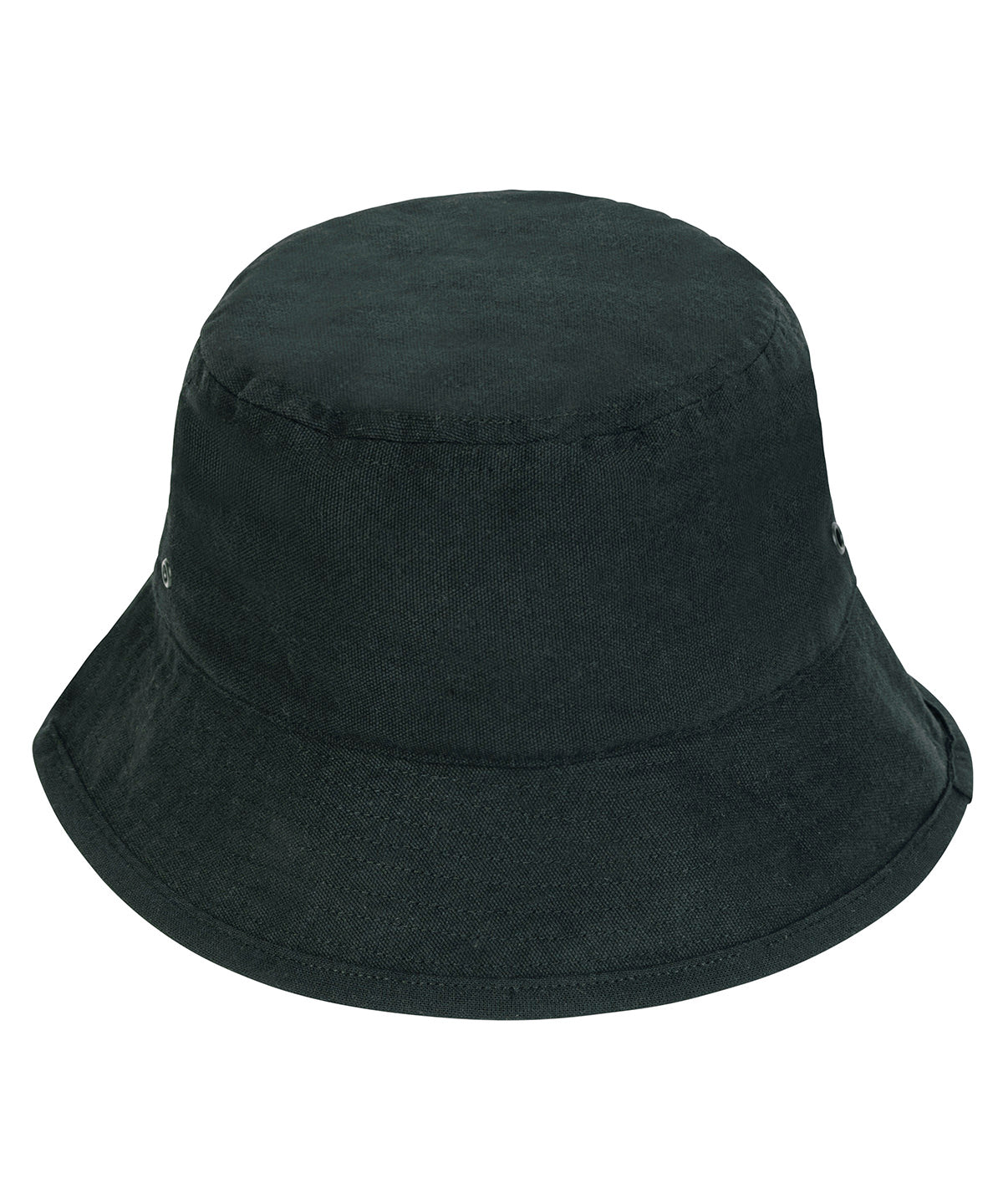 Bucket hat with metal eyelets (STAU893) | Black