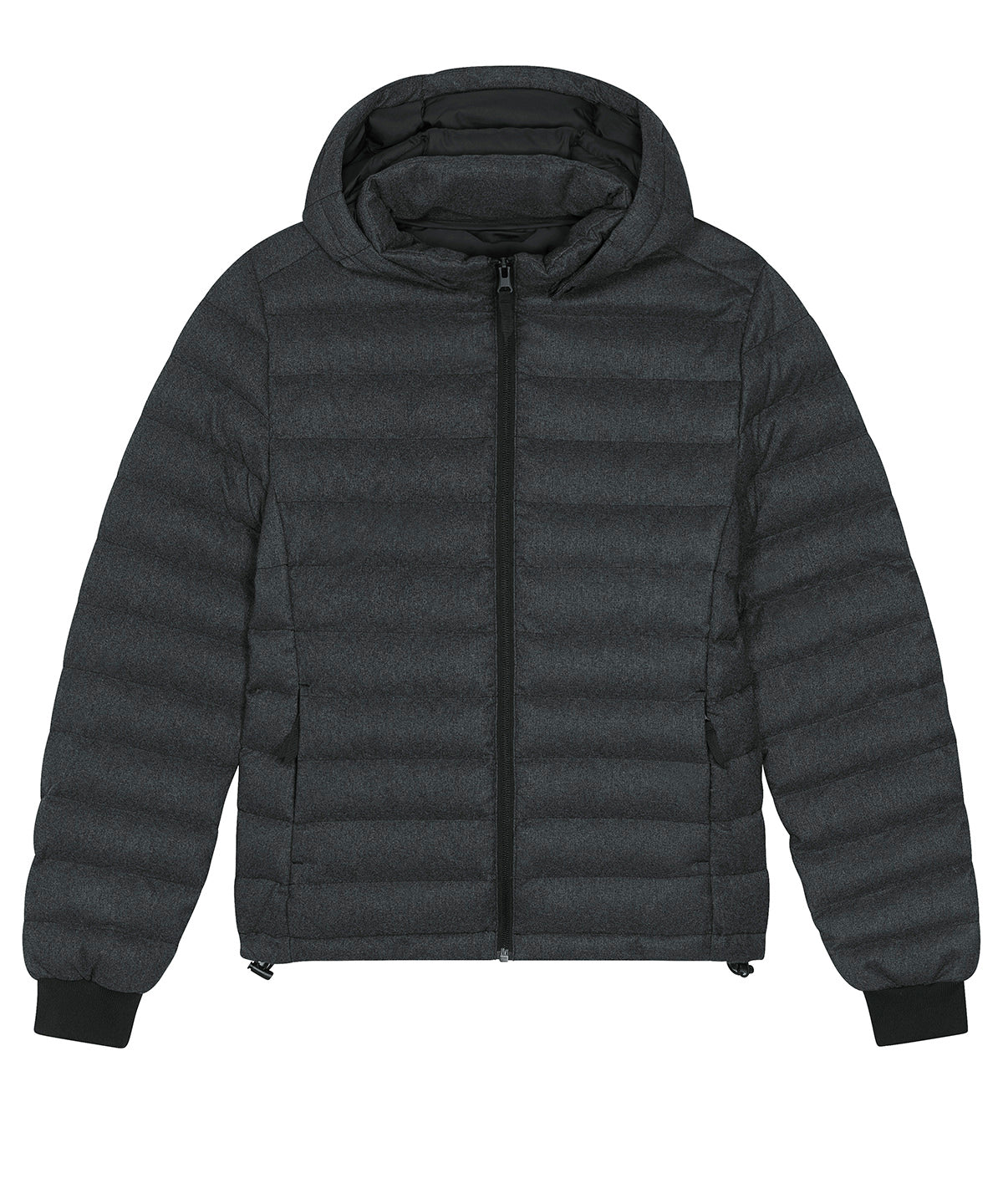Stella Voyager wool-like padded jacket (STJW897) | deep metal heather grey