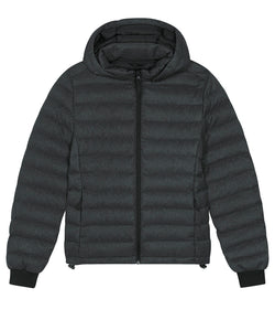 Stella Voyager wool-like padded jacket (STJW897) | deep metal heather grey