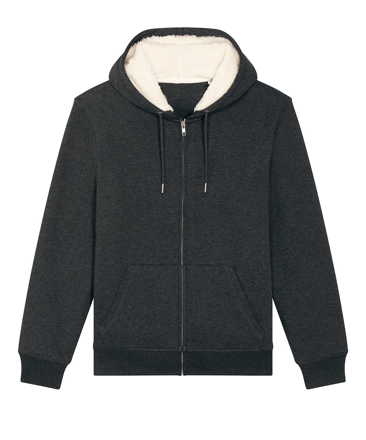 Unisex Hygger sherpa zip-through sweatshirt (STSU956) | dark heather grey