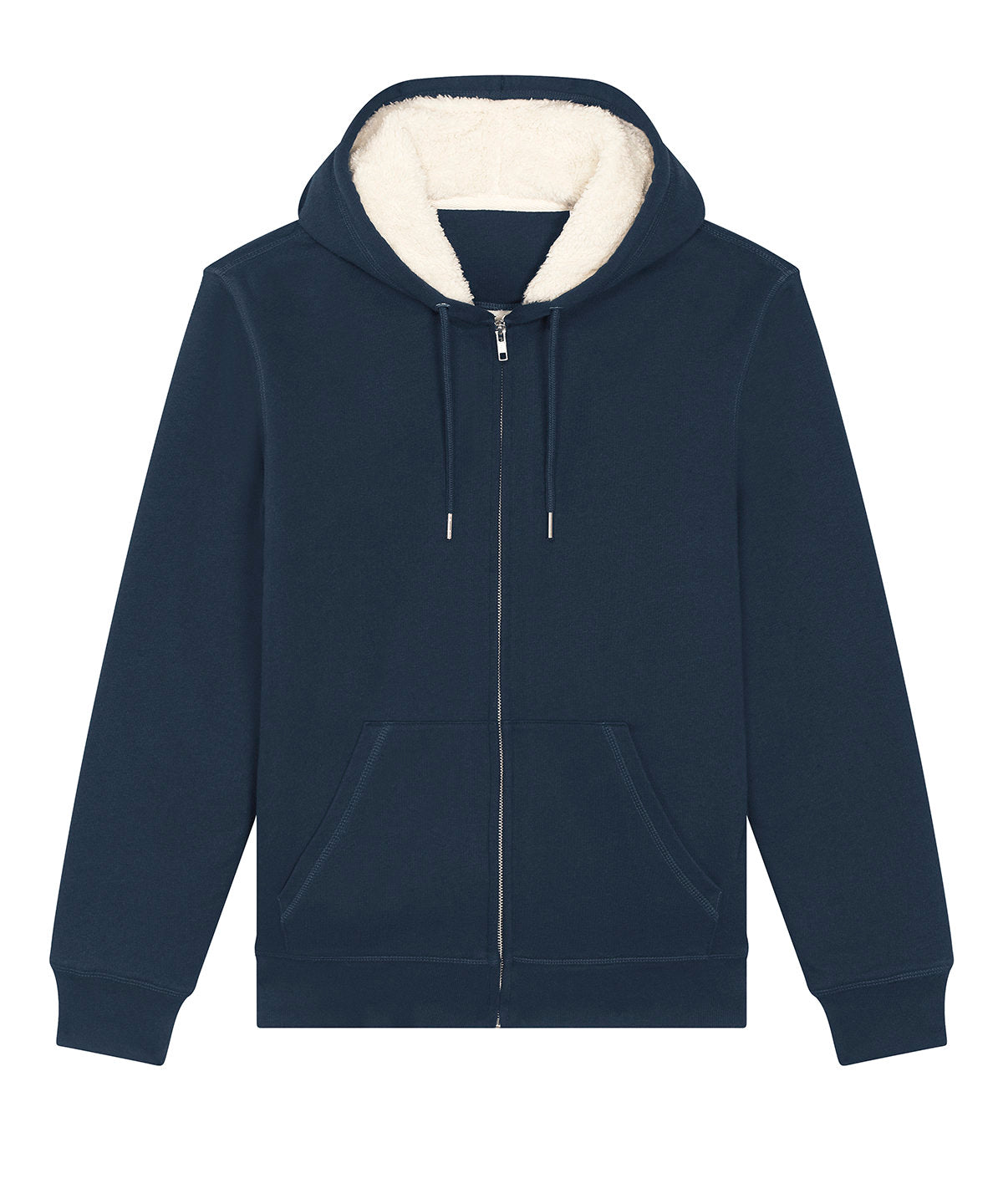 Unisex Hygger sherpa zip-through sweatshirt (STSU956) | french navy
