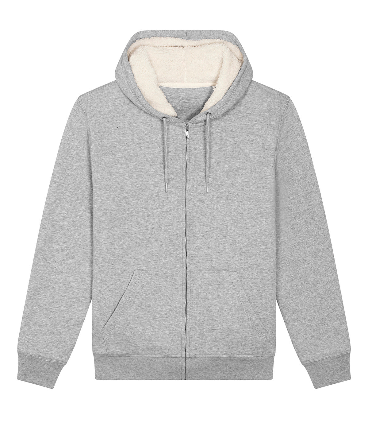 Unisex Hygger sherpa zip-through sweatshirt (STSU956) | Heather Grey