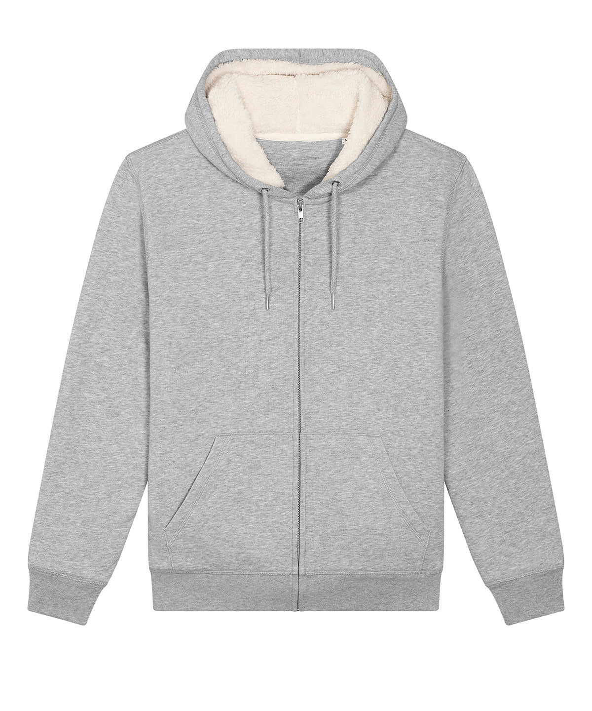 Unisex Hygger sherpa zip-through sweatshirt (STSU956) | heather grey