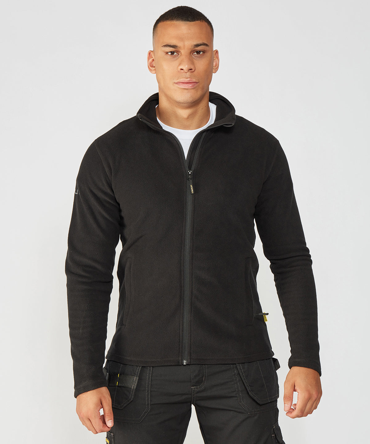 Stanley Dixon zip-through microfleece | black