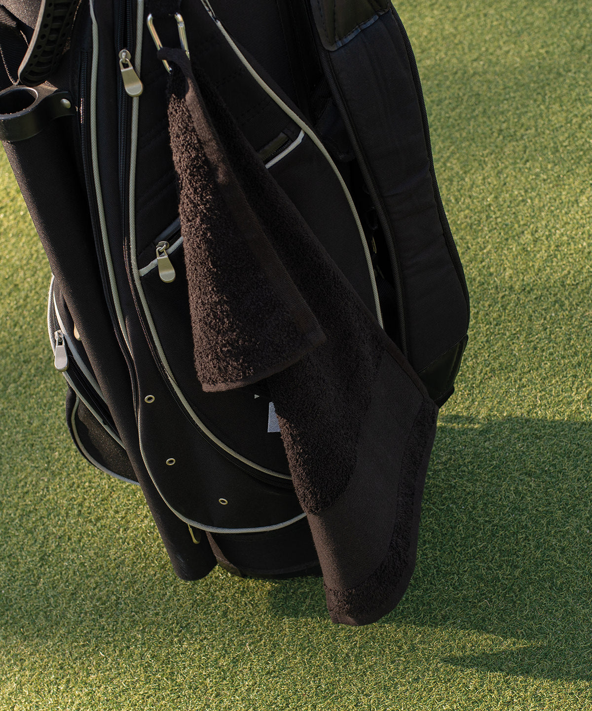 Printable border golf towel | white