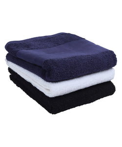 Printable border hand towel | black