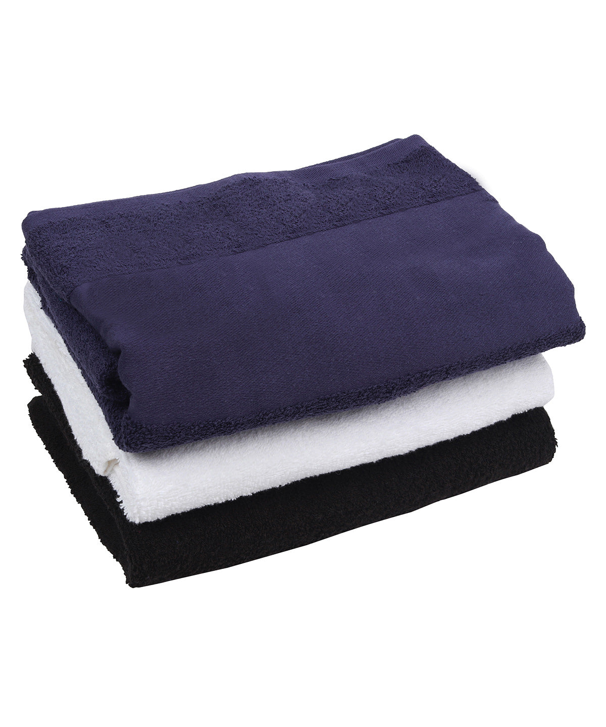 Printable border bath towel | black