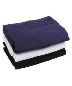 Printable border bath towel | black