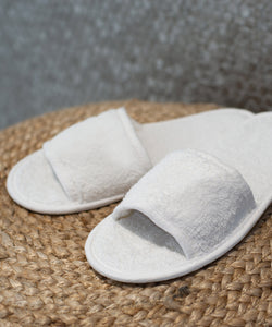 Classic terry slippers (open-toe) | white