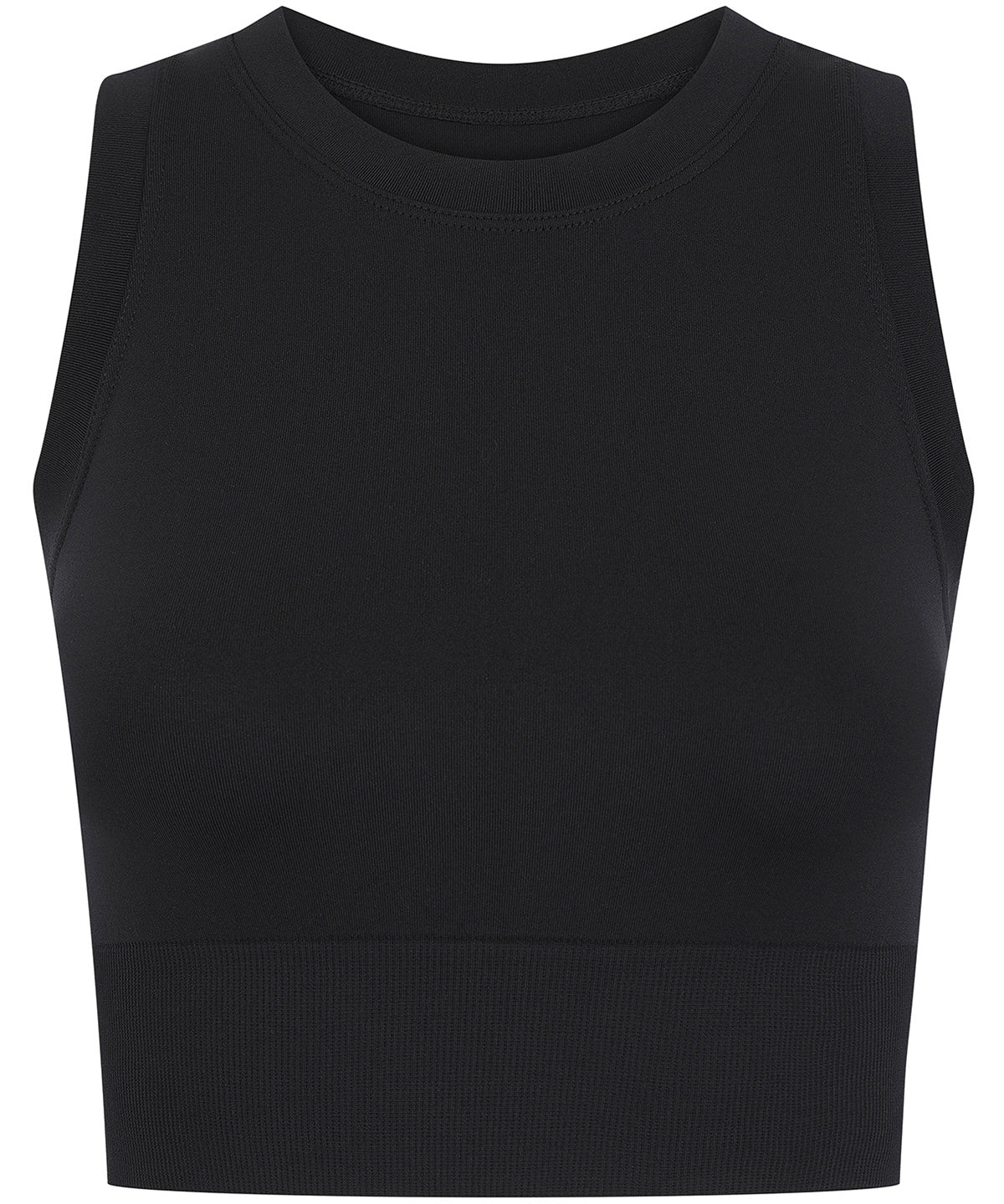 Womens cropped tank | black