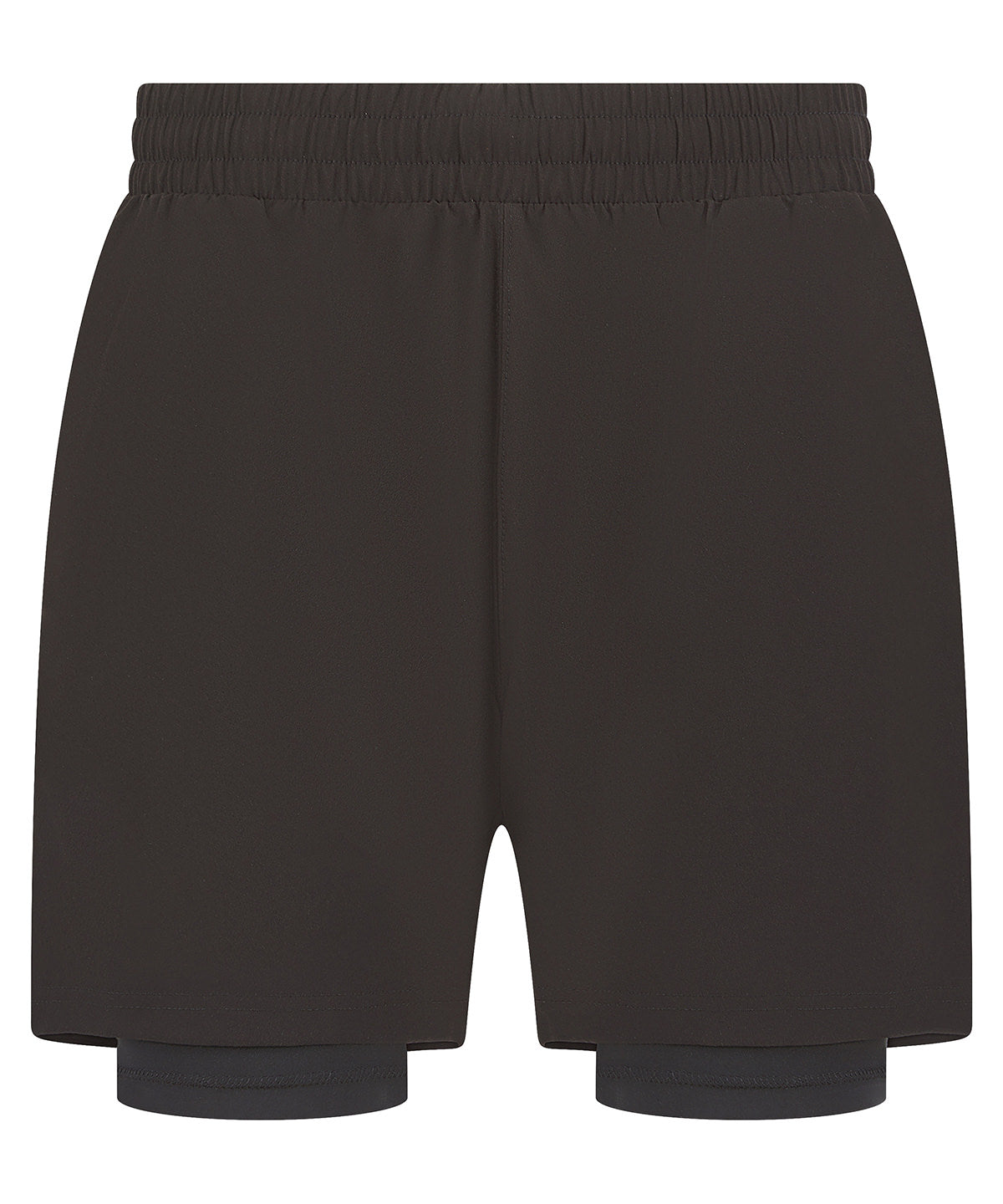 Double-layer sports shorts | black/black