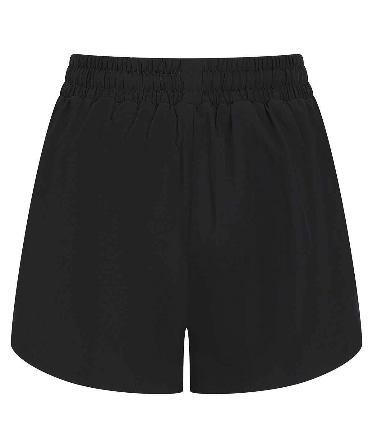 Womens double-layer sports shorts | black/black