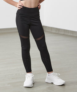 Kids panelled leggings | black