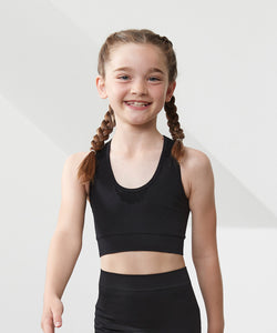 Kids seamless crop top | black