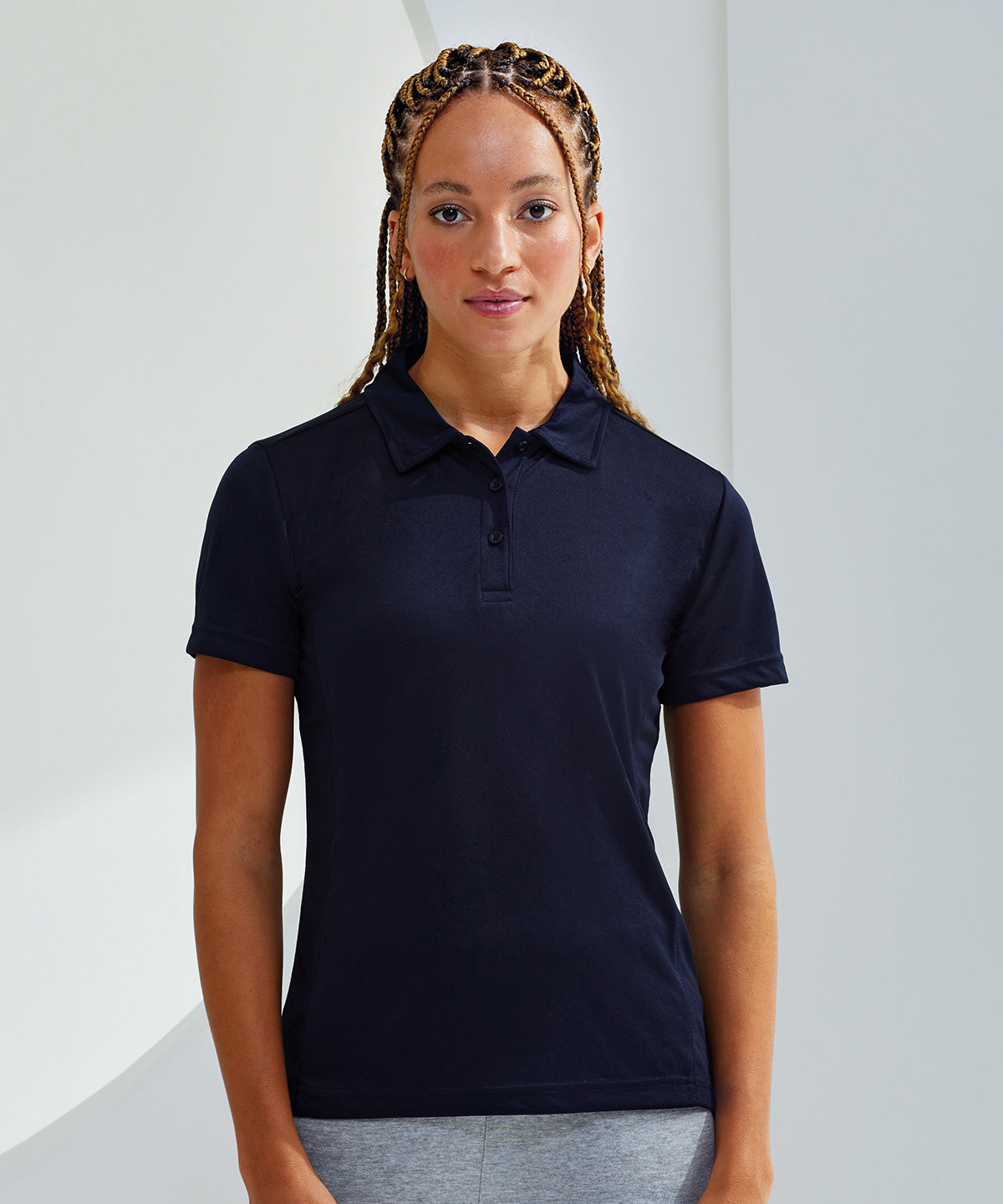 Womens TriDri® panelled polo | black