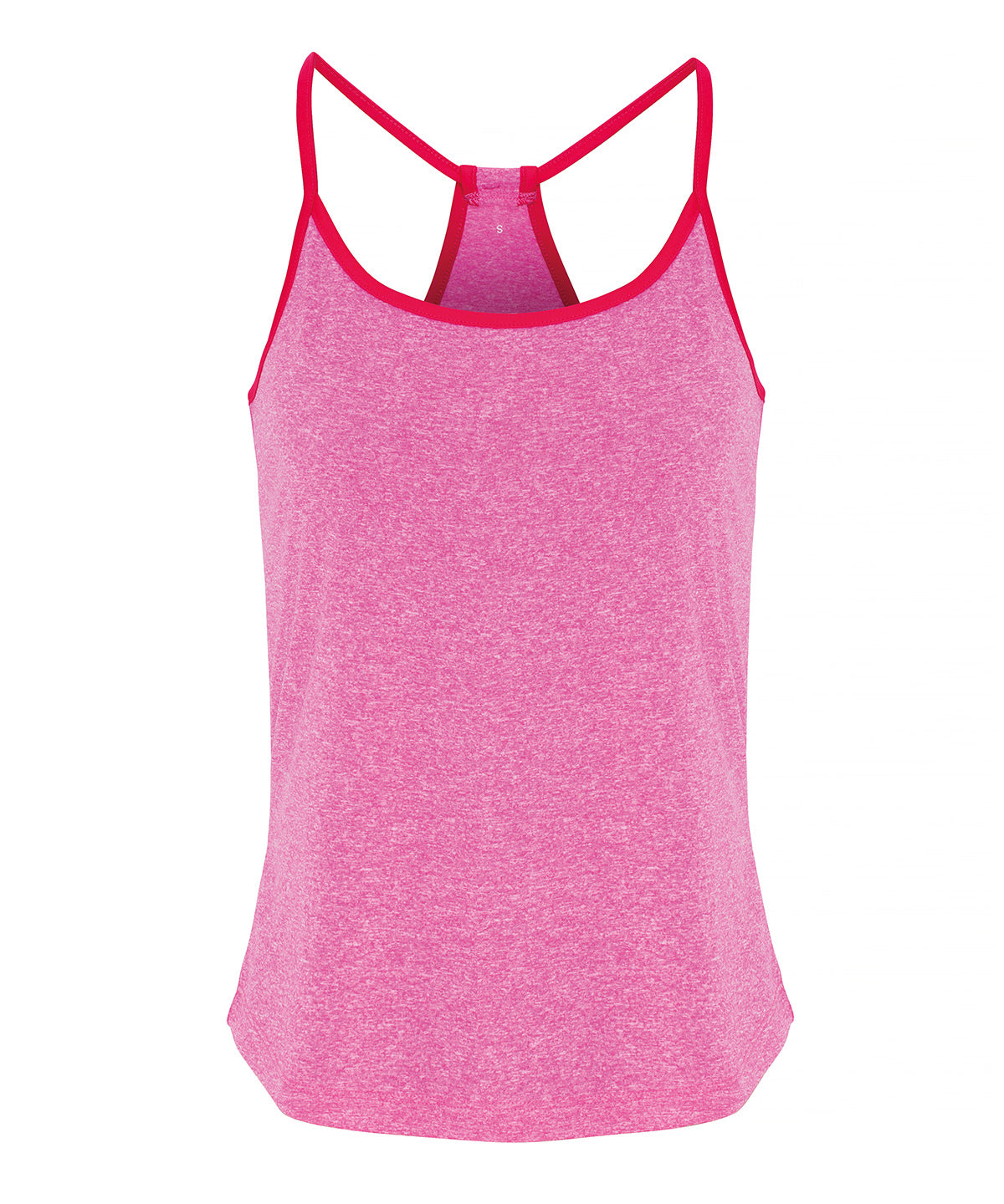 Womens TriDri® yoga vest | black melange/silver melange