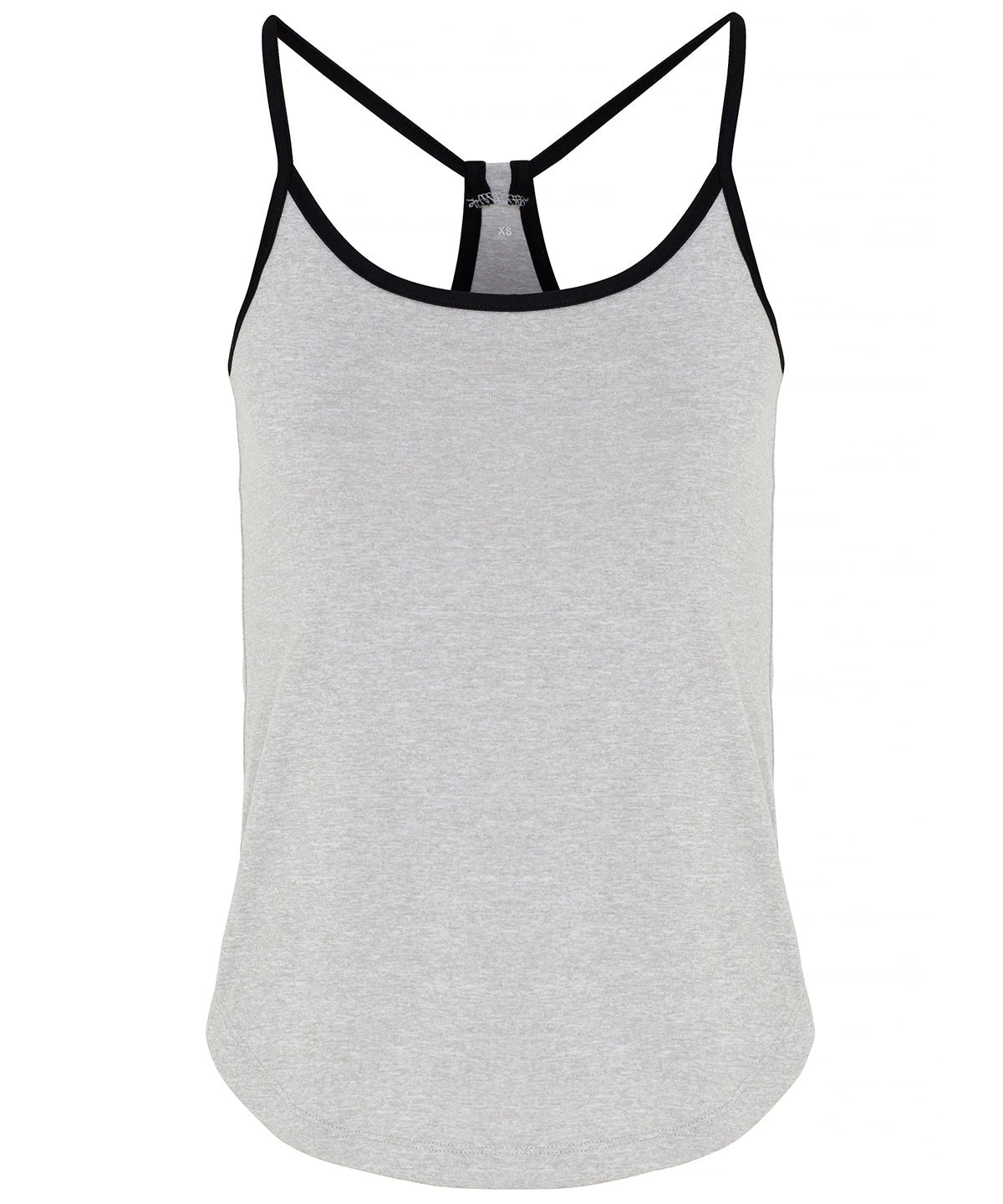 Womens TriDri® yoga vest | silver melange/black