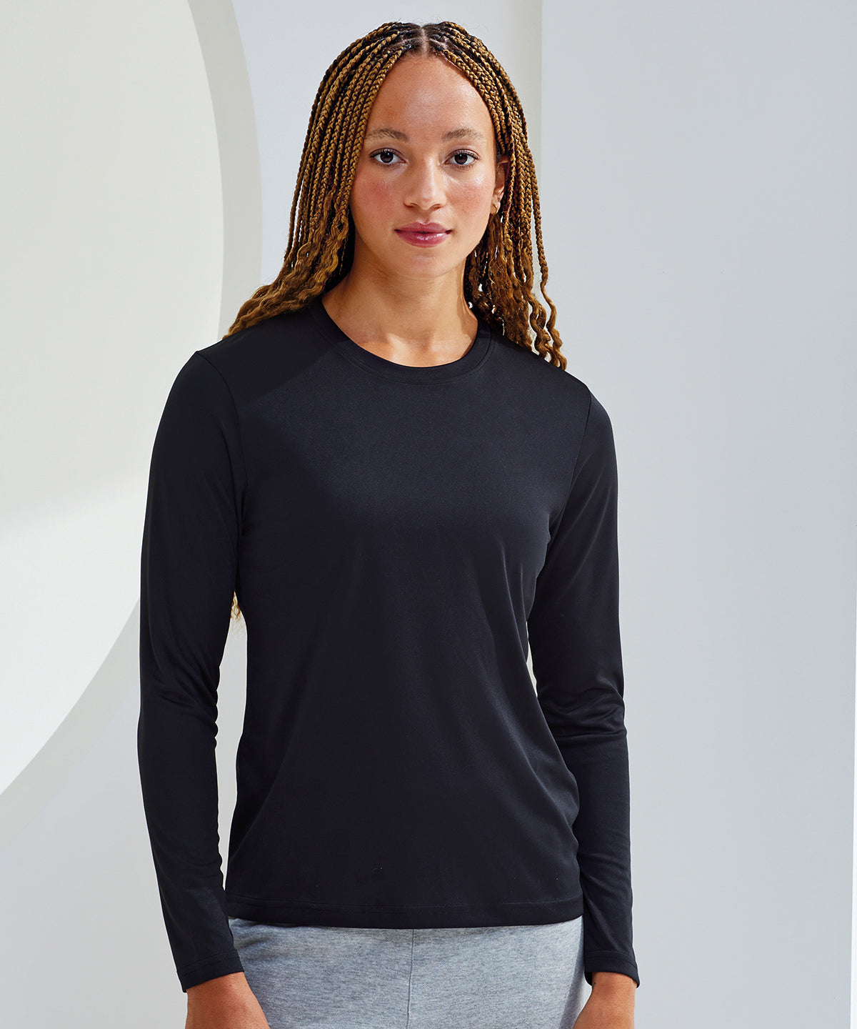 Womens TriDri® long sleeve performance t-shirt | black